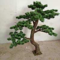 Penjualan laris gaya Jepang Bonsai buatan pohon pinus hijau dengan cabang pinus tanaman buatan Premium dijual