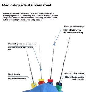 Instruments endodontiques manuels en acier inoxydable de 21 mm, 25 mm, 31 mm, certifiés CE, consommables dentaires, outils dentaires, odontologie - Product Image 3