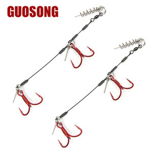 Venta al por mayor de China pesca de Lucio <span class=keywords><strong>1</strong></span>*7 aparejos de acero inoxidable aguas poco profundas Soft Shad <span class=keywords><strong>Rig</strong></span> Spikes Stinger - Product Image 2
