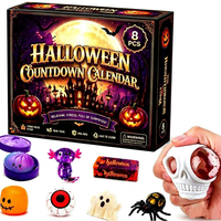 Nouveauté : Boîte mystère d'accessoires de décoration 3D en plastique souple, thème Halloween (Citrouille, Fantôme, Gnome), pour compte à rebours d'arrivée, modèle 1, en stock depuis 14 ans