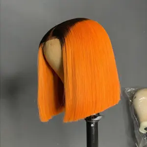 Vietnamese Colored 100% Human Hair Wig Bone Straight Color Hair Extensions No Tangle No Shedding With Wholesale Price