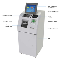 Distributeur automatique de billets Jinrui CDM-9000C en libre-service, détection de qualité bancaire, dépôt et traitement efficaces des billets, distributeur automatique multi-devises