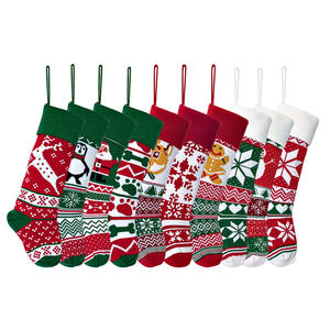 Calcetines Navideños Tejidos Tradicionales al por Mayor, Patrones Personalizados, Santa, Pingüino, Reno, Decoración Navideña Colgante - Product Image 6