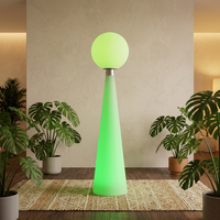 Lámpara de Pie LED, Lámpara de Mesa, Diseño Contemporáneo, Luz Blanca Cálida, Uso en Jardín, Lámpara de Pie Creativa y Moderna, Luz Colorida
