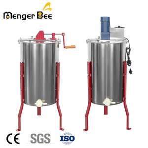 Extracteur de miel manuel en acier inoxydable Premium Menger Bee, 3 cadres, centrifugeuse à miel, traitement du miel de haute qualité - Product Image 1