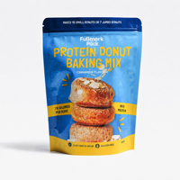 Sachet Doypack Personnalisé Imprimé pour Mélange de Pâte à Donuts Protéinés à la Cannelle avec Fermeture Éclair pour Emballage Alimentaire de Détail, Sac Stratifié Haute Barrière