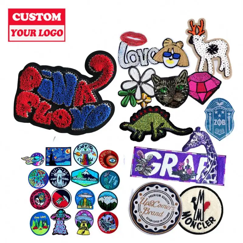 2024 Factory Custom Custom Patches für Kleidung mit Klett verschluss Custom Patch Jeans für Kleidung