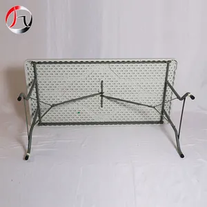 Folding Banquet Table Outdoor Furniture Hdpe Folding Rectangle Restaurant Event Banquet 8 People Table