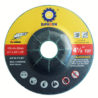 Disque abrasif en acier inoxydable pour meuleuse d'angle 4,5 pouces 115*6*22 mm 4-1/2 pouces X1/4 pouces X7/8 pouces T42 40 # ~120 #   Grit 80m/s Polissage OEM Diphson