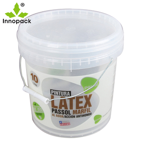 Cubo de plástico de 10 litros redondo Innopack de gran oferta con tapas y juntas - Product Image 5