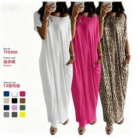 Robe d'été décontractée élégante à manches courtes, asymétrique, avec poche, pour femme, grande taille, style maxi