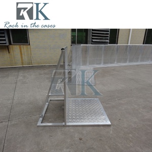 Aluminum Crowd <b>Control</b> Barrier Silver Crowd Barrier Safety Barricade Fence Mobile Crowd Barrier for Concert Use - Product Image 2