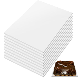 Plateau à gâteau rectangulaire en carton ondulé blanc de haute qualité 30x40cm – Prix de gros pour fournitures de pâtisserie - Product Image 1