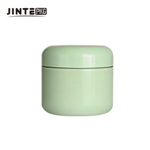 Nouveauté JINTE : Pots ronds en PET vert givré avec couvercle blanc à vis, logo personnalisé pour crème visage et <span class=keywords><strong>baume</strong></span> nettoyant - Product Image 3