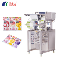 Multilane Otomatis pasta tomat Sesame jus buah lembut kacang granule Jelly makanan Roll Film mesin pengisi