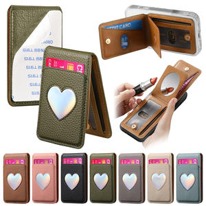 Nouvelle coque de téléphone de luxe en PU imperméable avec porte-cartes miroir et fermeture à clip pour iPhone 16 Pro Max Plus - Product Image 2