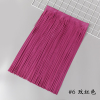 Accessoire de vêtement de scène en velours suédé double face avec franges en cuir et pompons, pour robe, jupe, et rideaux décoratifs 80