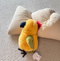 Jouet en peluche perroquet miniature mignon, oiseau jaune en peluche, échantillon gratuit