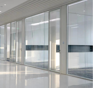 Nouvelle conception RG83 Vision floue Mur <span class=keywords><strong>de</strong></span> séparation insonorisé mobile Cloison <span class=keywords><strong>de</strong></span> bureau en verre Cloison <span class=keywords><strong>de</strong></span> séparation en verre utilisable - Product Image 5