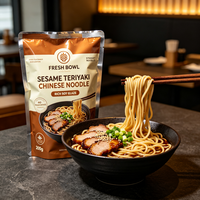 Nouilles Ramen Instantanées 200g Saveur Teriyaki au Sésame Non Frit, Marque Privée OEM, Vente en Gros, Fournisseur Asiatique