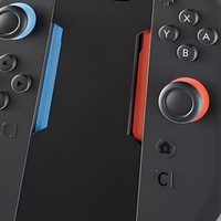 Aolion Black ABS Charging Grip Controller Stand Joy-Con Kiri Kanan Model Cetakan Pribadi AL-NS2503 Kompatibel untuk Joy-Con NS2