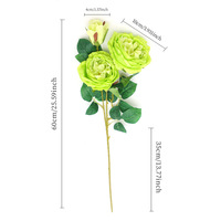 Bouquet de roses artificielles en plastique, fleurs artificielles pour intérieur et extérieur, décoration d'hôtel, de mariage, accessoires de photographie, mur de fleurs, marqueurs d'allée