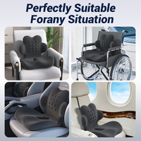Coussin de siège ergonomique en mousse à mémoire de forme tissée 2026 avec support lombaire, ensemble orthopédique pour le soulagement des douleurs du coccyx et du dos, oreiller pour chaise de bureau