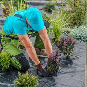 Woven polypropylene weed <b>mat</b> 90 200 GSM UV stabilized Allows water permeability while blocking sunlight for weed prevention - Product Image 1