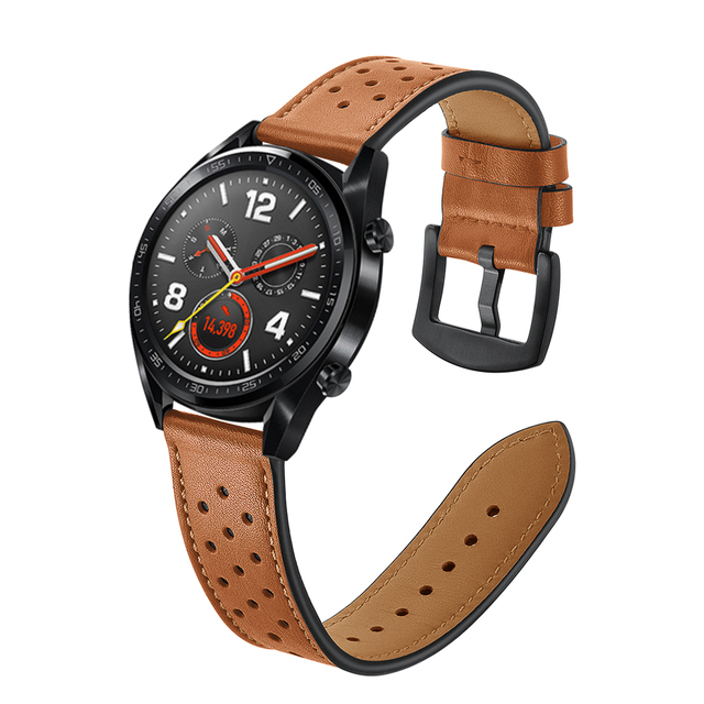22Mm Watch Strap for Samsung Galaxy Watch 3 45Mm Belt Gear S3/Amazfit Pace Genuine Leather Bracelet Huawei Gt 2Pro 46Mm Band