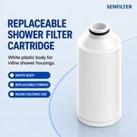 Filtre en ligne pour système de filtration domestique contre les impuretés de chlore et le calcaire avec garantie d'un an