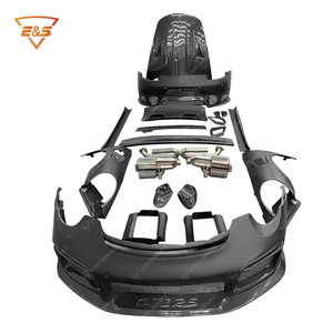 Kit carrosserie complet pour Porsche 911 Carrera S GT2 <span class=keywords><strong>RS</strong></span> Style avec pare-chocs avant, pare-chocs arrière, capot, ailes, jupes latérales et échappement - Product Image 2