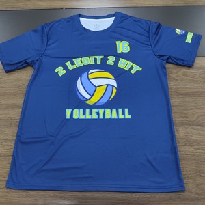 Maillot de volley-ball personnalisé à manches courtes, t-shirt en mesh sublimé, ensemble uniforme d'entraînement de volley-ball pour équipe et club, col rond - Product Image 2