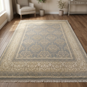 Tapis en laine et soie de style persan, tapis de luxe noués à la main, tapis élégants pour la maison et le bureau, tapis de sol durables et doux, paillassons. - Product Image 3