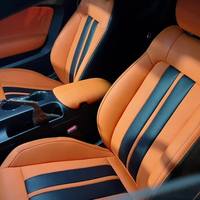 Housses de siège auto personnalisées en cuir, accessoires auto imperméables, protection de siège auto de luxe pour Ford Mustang