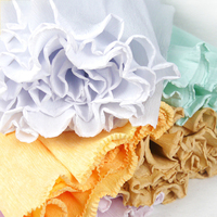 Rouleau de Papier Crépon Coloré de 250cm *25/50cm pour Origami, Papier Crépon Froissé pour Loisirs Créatifs, Fleurs en Papier Crépon Décoratives