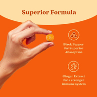 Permen Kunyit & Lada Hitam Grosir - Suplemen 500mg untuk Mendukung Kekebalan Tubuh, Kesehatan Kulit, dan Keseimbangan Mobilitas