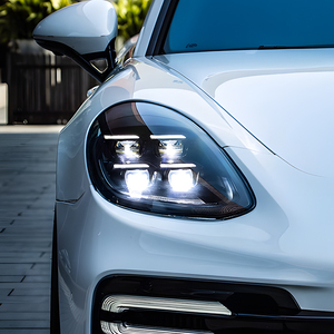 Ensemble de phares avant de voiture pour <span class=keywords><strong>Porsche</strong></span> <span class=keywords><strong>Panamera</strong></span> 971 2017-2023 Mise à niveau 2024 Style 976 Phares LED automatiques Lentille de projecteur Accessoires - Product Image 2