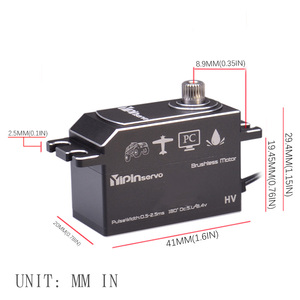Yipinservo Borstelloze X15 15Kg Hv Digitale <span class=keywords><strong>Motor</strong></span> Met 25T Arm Voor Drift Rc Auto Robot Vliegtuig Vleugel Zld - Product Image 3