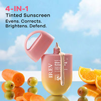 Crème solaire OEM à large spectre UVA/UVB, teintée, SPF 50 PA ++++, avec vitamine C