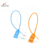 Scellé de sécurité jetable en polyéthylène Asialock A-034 avec extrémité personnalisable en couleur pour bagages et marchandises
