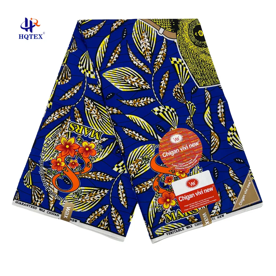 8 Mars Women Clothing Fabrics African Printed Fabrics Polyester 2 Sides Printed African Wax Fabrics