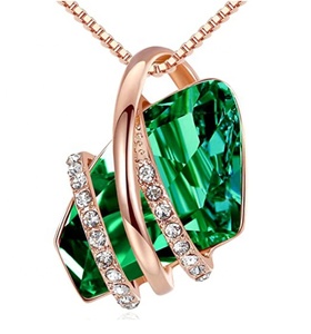 <span class=keywords><strong>Collana</strong></span> ad arco Vintage in <span class=keywords><strong>oro</strong></span> <span class=keywords><strong>rosa</strong></span>, <span class=keywords><strong>collana</strong></span> con pendente di cristallo colorato di forma irregolare, per le donne, regalo di gioielli di san valentino - Product Image 3