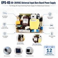 Alimentation à découpage à châssis ouvert EPS-45 45W, convertisseur AC/DC 5V 12V 24V 48V, carte PCB compacte 3x2 pouces, SMPS simple