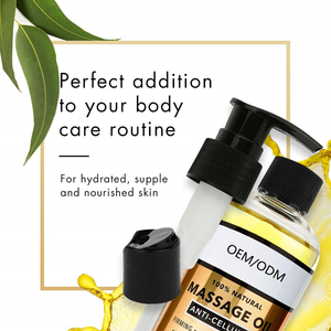 Label pribadi 100% alami perawatan selulit mengencangkan & melembabkan kulit Anti Selulit Minyak pijat - Product Image 3