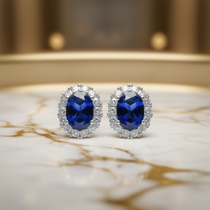 Orecchini in oro bianco con diamanti taglio ovale, colore D, diamanti naturali certificati GIA, gioielli classici da sposa per donna - Product Image 2