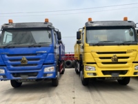 HOWOHW76 Camion benne 6X4 371HP à transmission manuelle, carrosserie large renforcée, essieu avant spécifique en acier soudé en forme de boîte