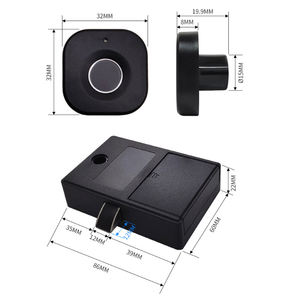 Keyless File Fingerprint Latch Langlebige Kunststoff möbel Büro Schreibtisch Kleider schrank Schrank tür Schublade Sicherheits schrank Magnets chloss - Product Image 4