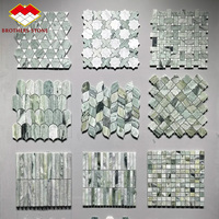 Mosaïque de marbre pour murs et sols, motifs floraux multicolores, décoration pour hôtels et villas, projets de décoration