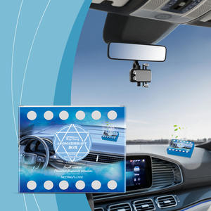 Sachets Désodorisants Écologiques Bleus pour Voiture, Parfum Citron Longue Durée 24h, Formule Aromathérapie Hypoallergénique, Fraîcheur Pure - Product Image 1