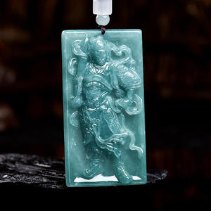 Colgante de Jadeíta Natural Azul Agua Avalokiteshvara UNISEX, Estilo Chino Budista, Regalo con Certificado de Tasación FG06 - Product Image 3